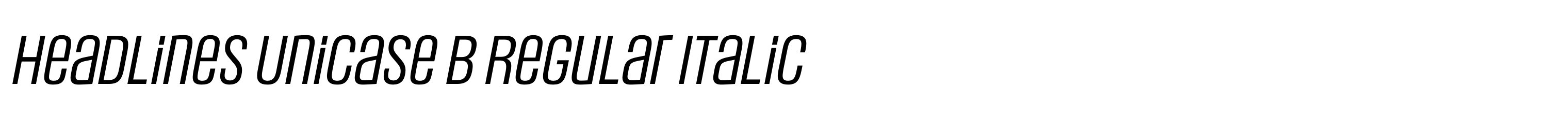 Headlines Unicase B Regular Italic